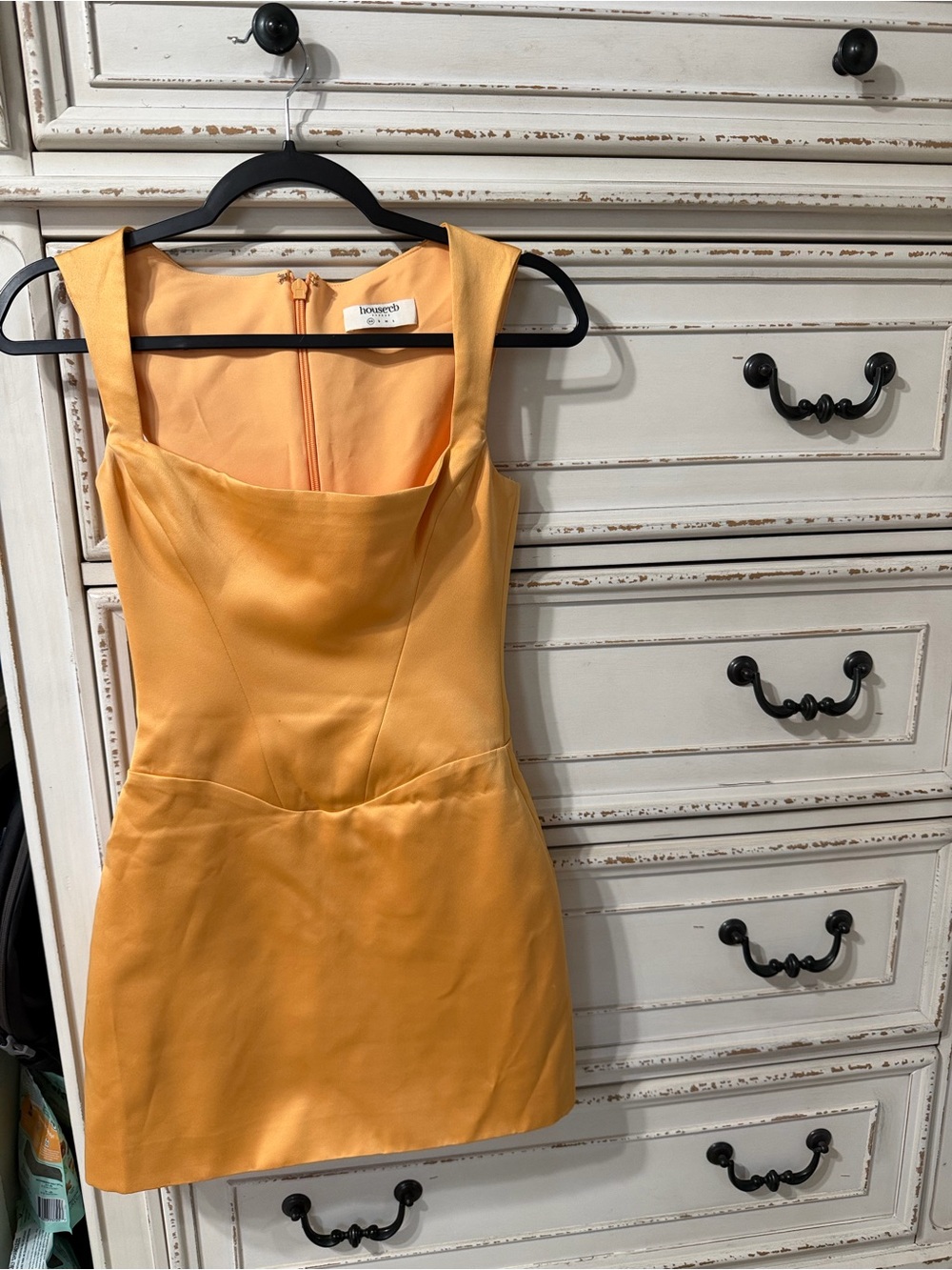House of CB Sunlit Yellow Square-Neck Mini Dress